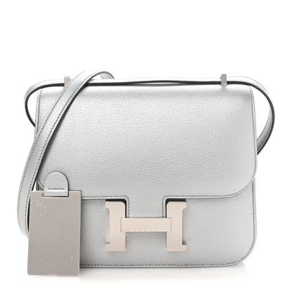 Hermes Metallic Chevre Chamkilight Constance 18 Argent 2 of 11