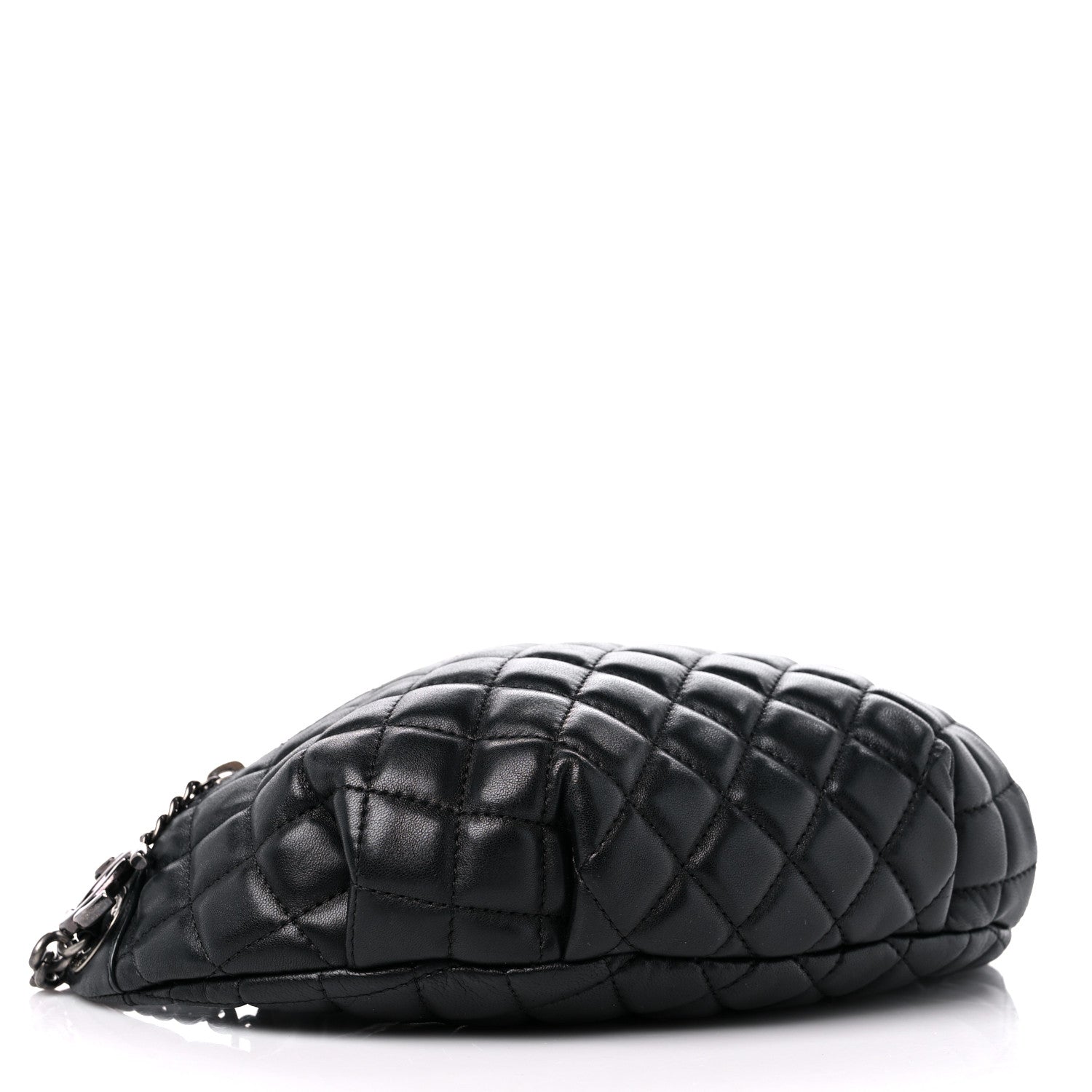 Chanel Lambskin Quilted Banane Waist Bag Fanny Pack Black 4 of 9