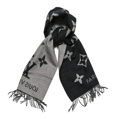 Louis Vuitton Cashmere Monogram Reykjavik Scarf Black Black 1 of 3