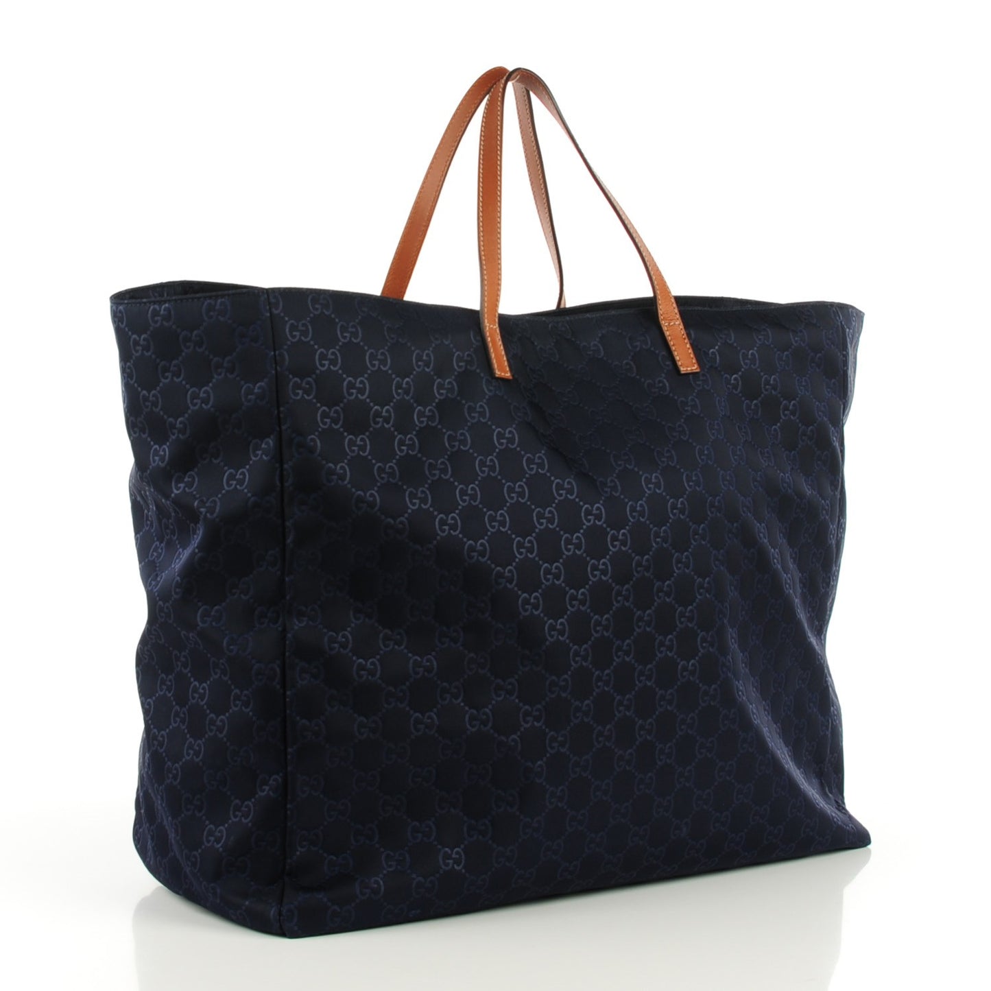 Nylon Monogram Large Tote Blue