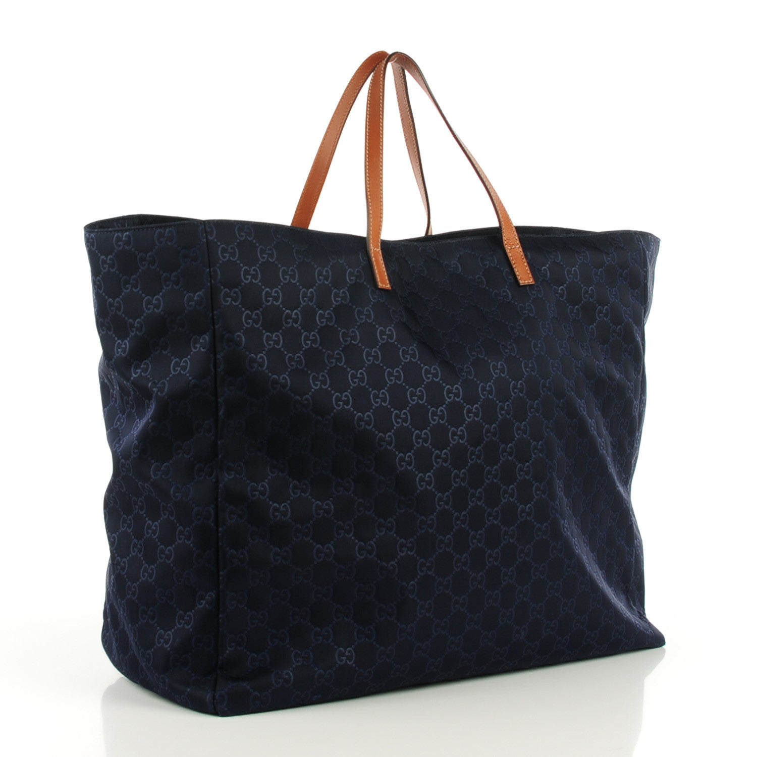 Gucci Nylon Monogram Large Tote Blue 3 of 7