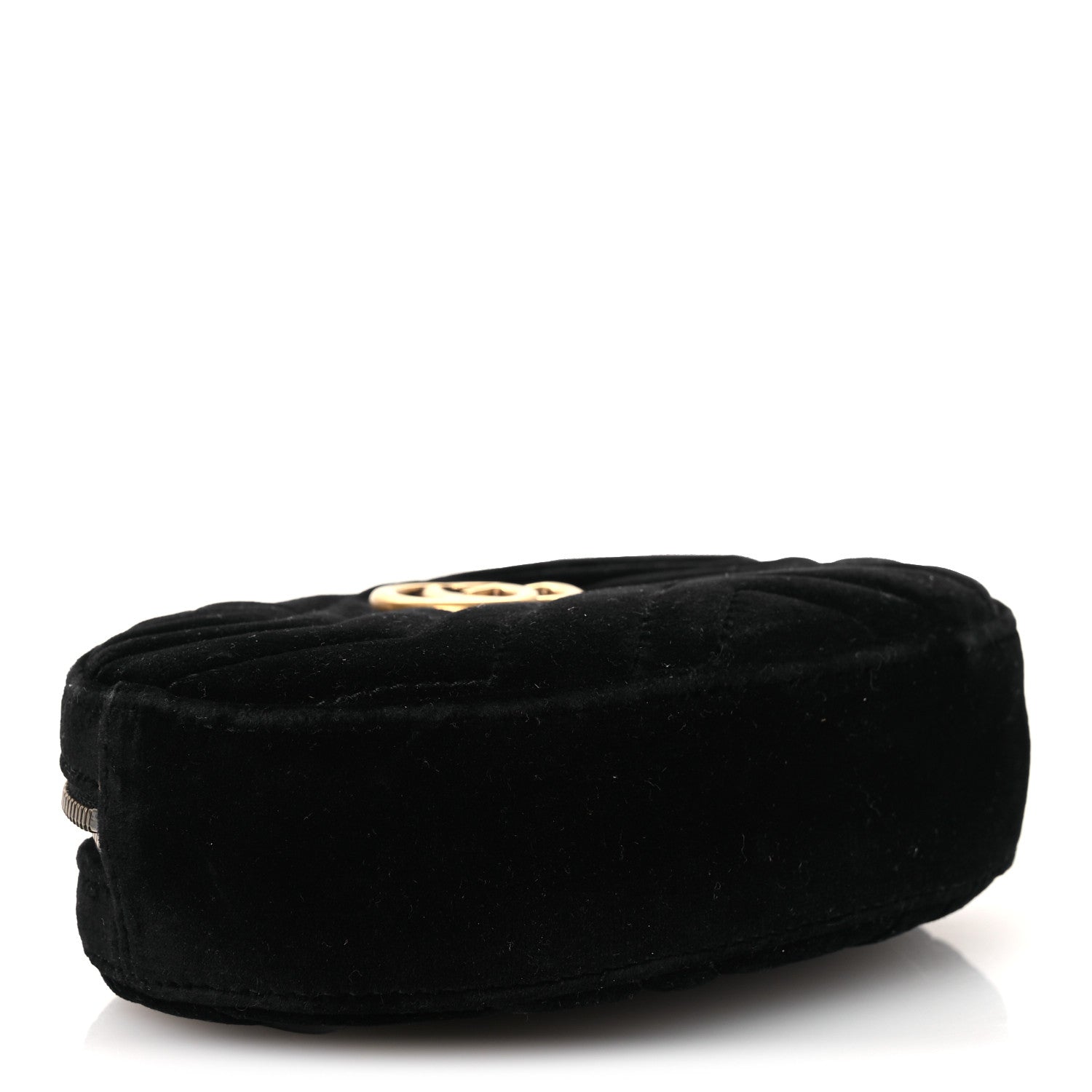 Gucci Velvet Matelasse GG Marmont Belt Bag Black 95 38 Black 4 of 10