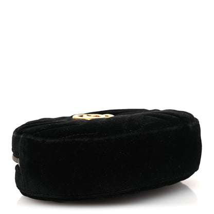 Gucci Velvet Matelasse GG Marmont Belt Bag Black 95 38 Black 4 of 10