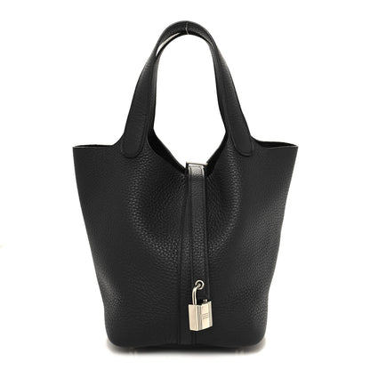 Hermes Taurillon Clemence Picotin Lock 18 PM Black 1 of 12