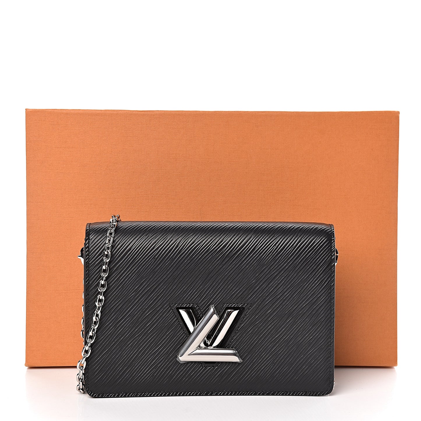 Epi Twist Belt Chain Wallet Black