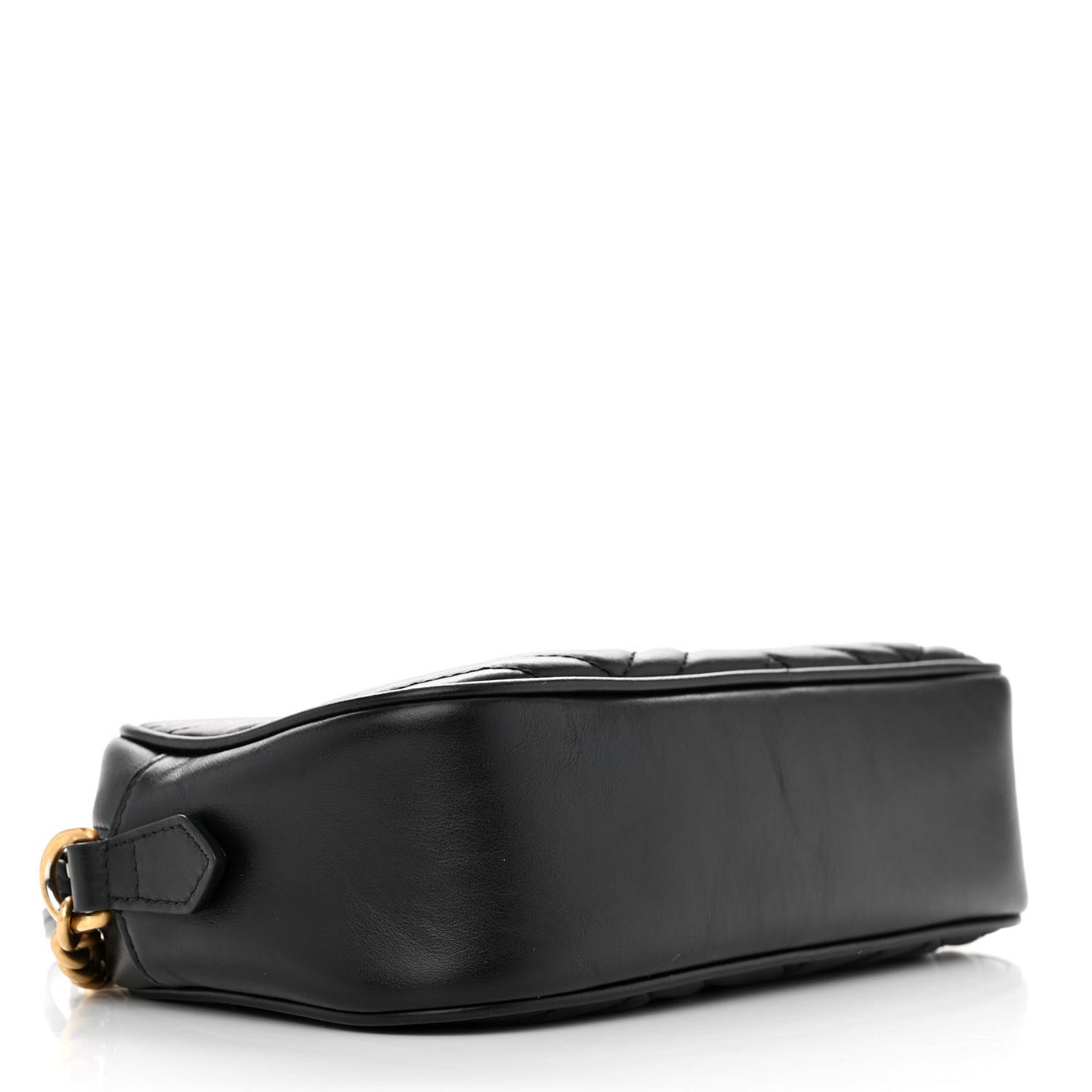Calfskin Matelasse Small GG Marmont Chain Shoulder Bag Black