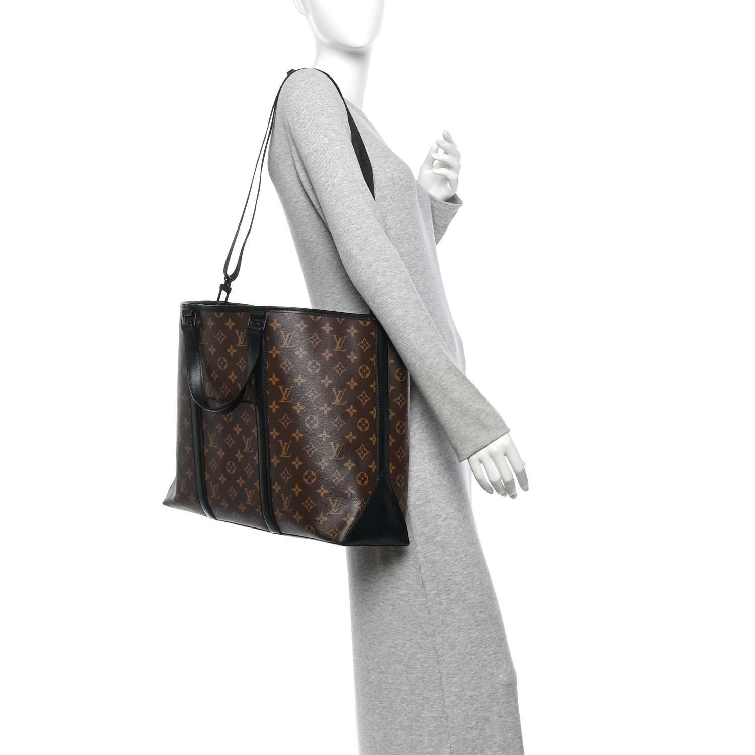 Louis Vuitton Monogram Macassar Weekend Tote GM 2 of 11