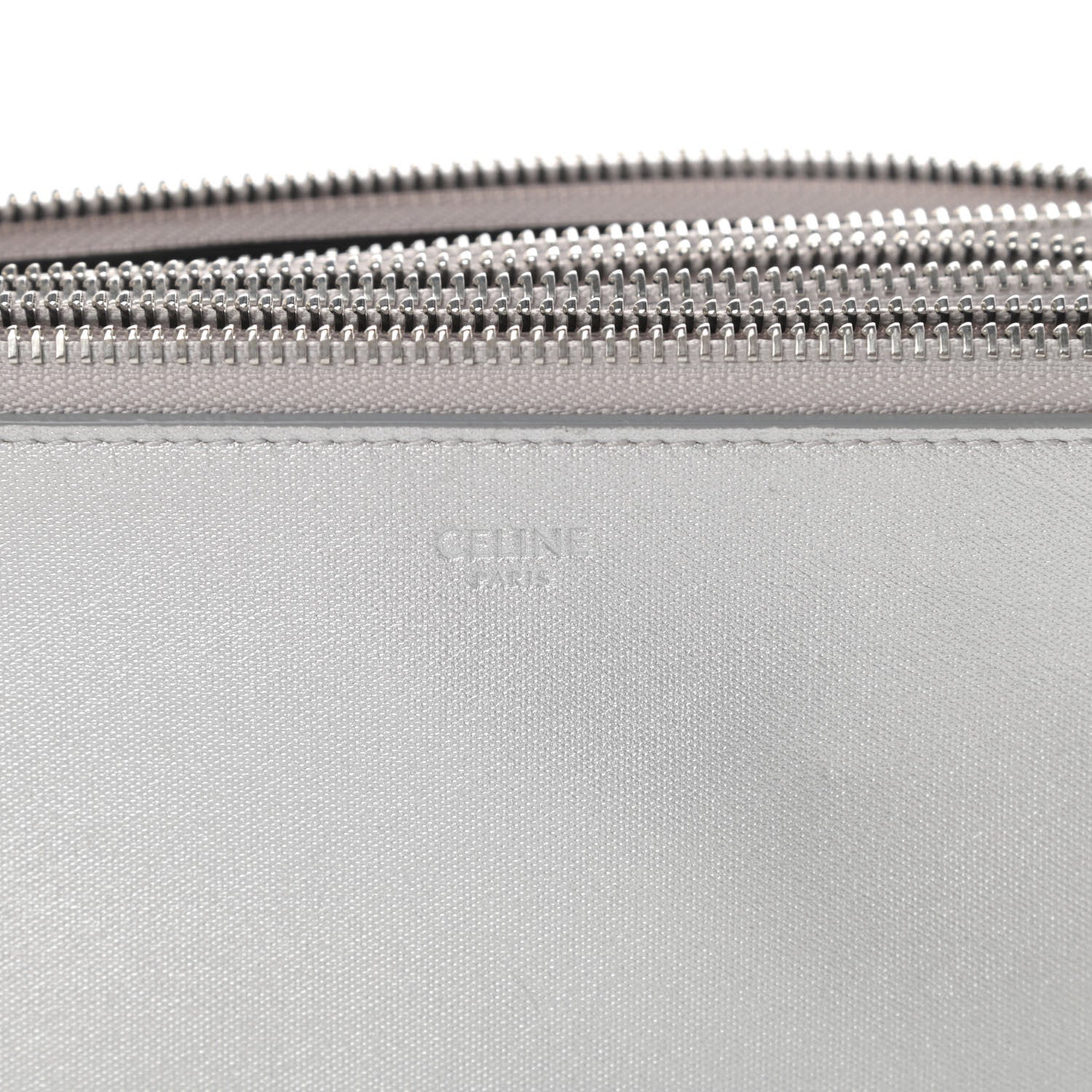 Celine Metallic Lambskin Small Trio Crossbody Bag Silver 8 of 15