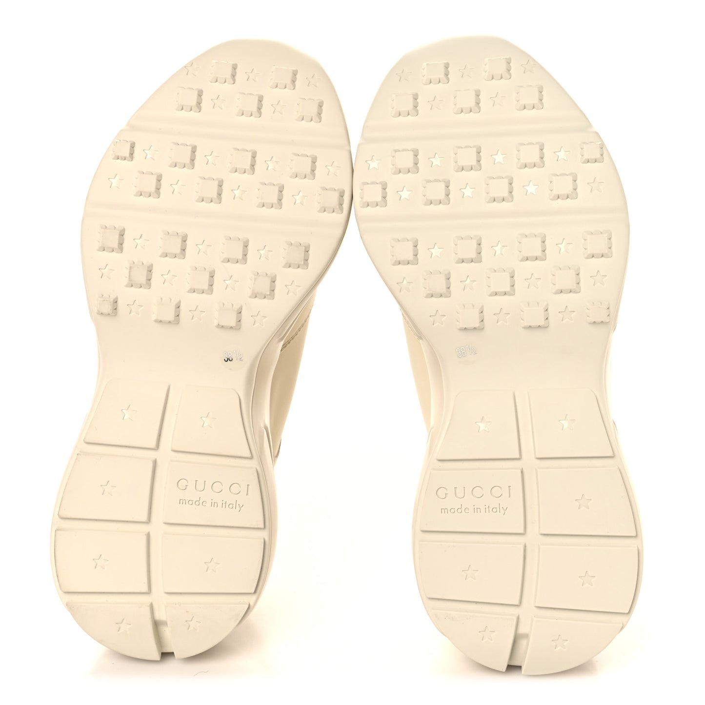 Dali Soft Calfskin Cut Out Interlocking G Womens Rhyton Sneakers 38.5 Ivoire Wild Rose