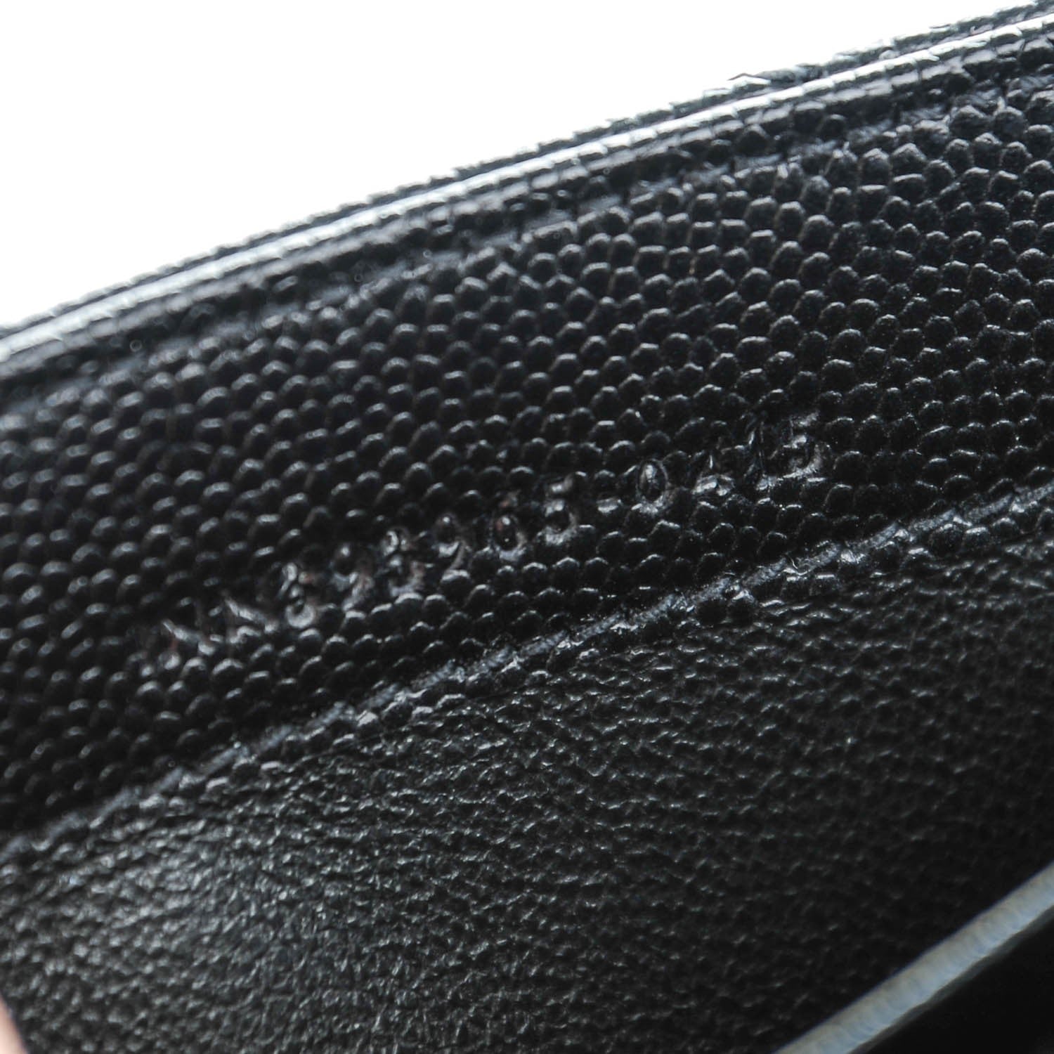Saint Laurent Grain De Poudre Matelasse Chevron Small Monogram Chain Wallet Black 8 of 8