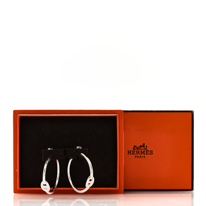 Hermes Sterling Silver Chaine D'Ancre Enchaine Hoop Earrings 5 of 5