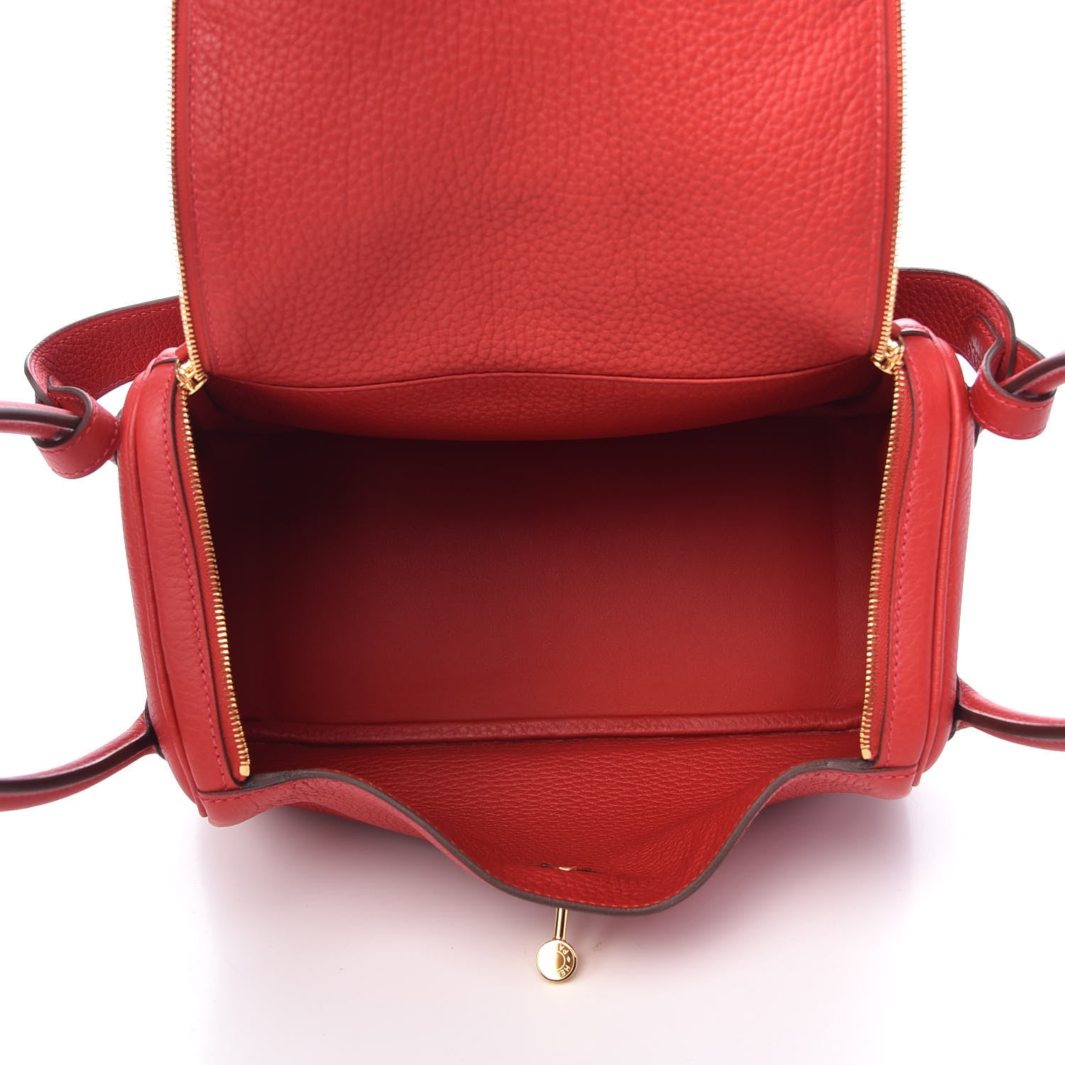 Hermes Taurillon Clemence Lindy 26 Rouge Casaque 5 of 10