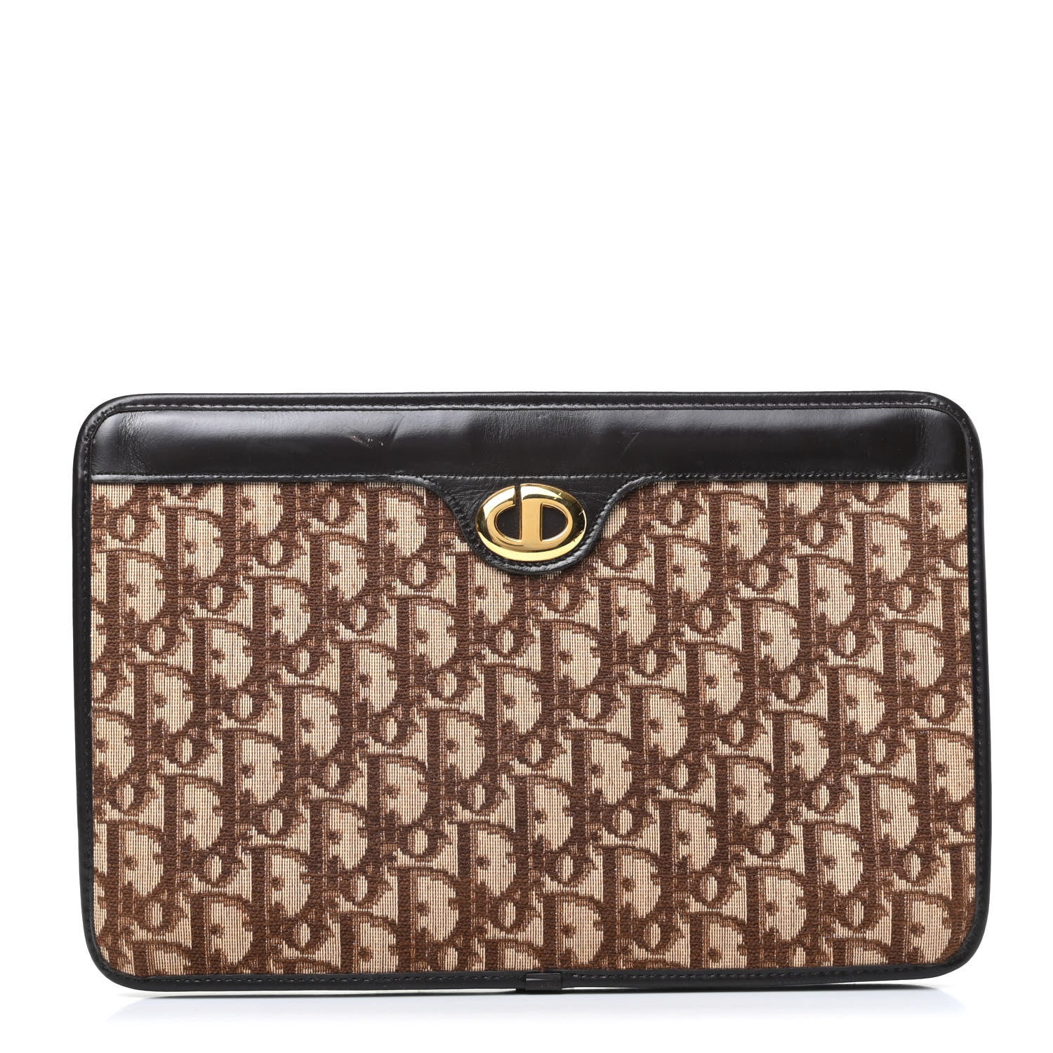 Christian Dior Monogram Pouch Clutch Brown 1 of 7