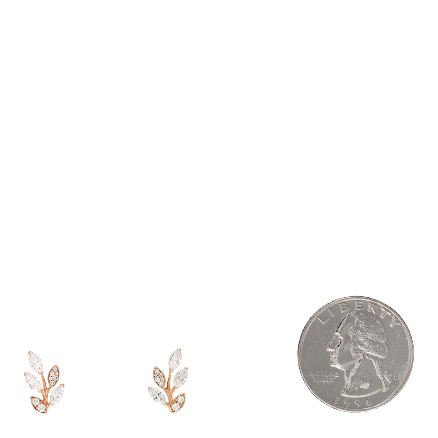 18K Rose Gold Diamond Small Victoria Vine Earrings