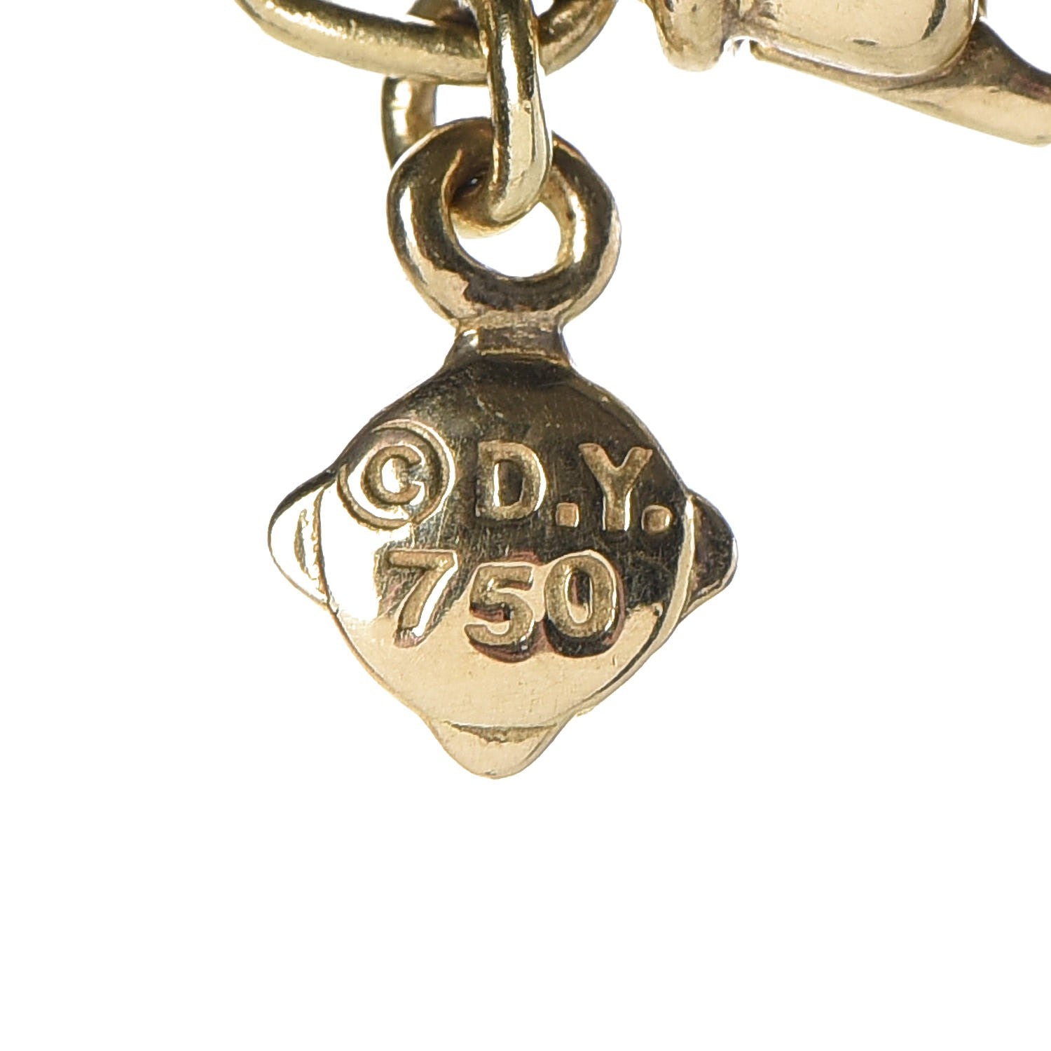 David Yurman 18K Yellow Gold Diamond Infinity Necklace 11 of 11