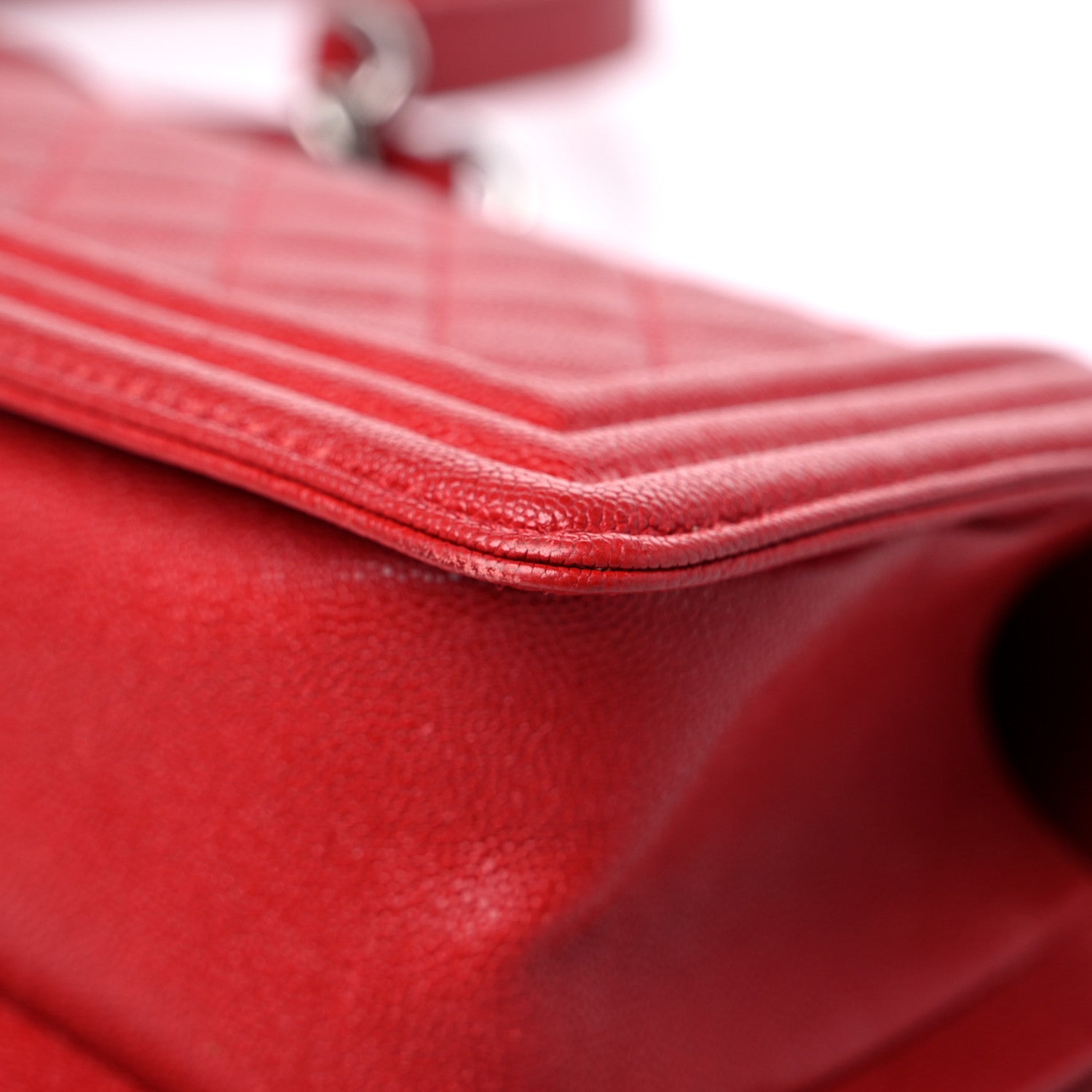 Chanel Caviar Quilted Small Boy Flap Dark Red 11 of 16