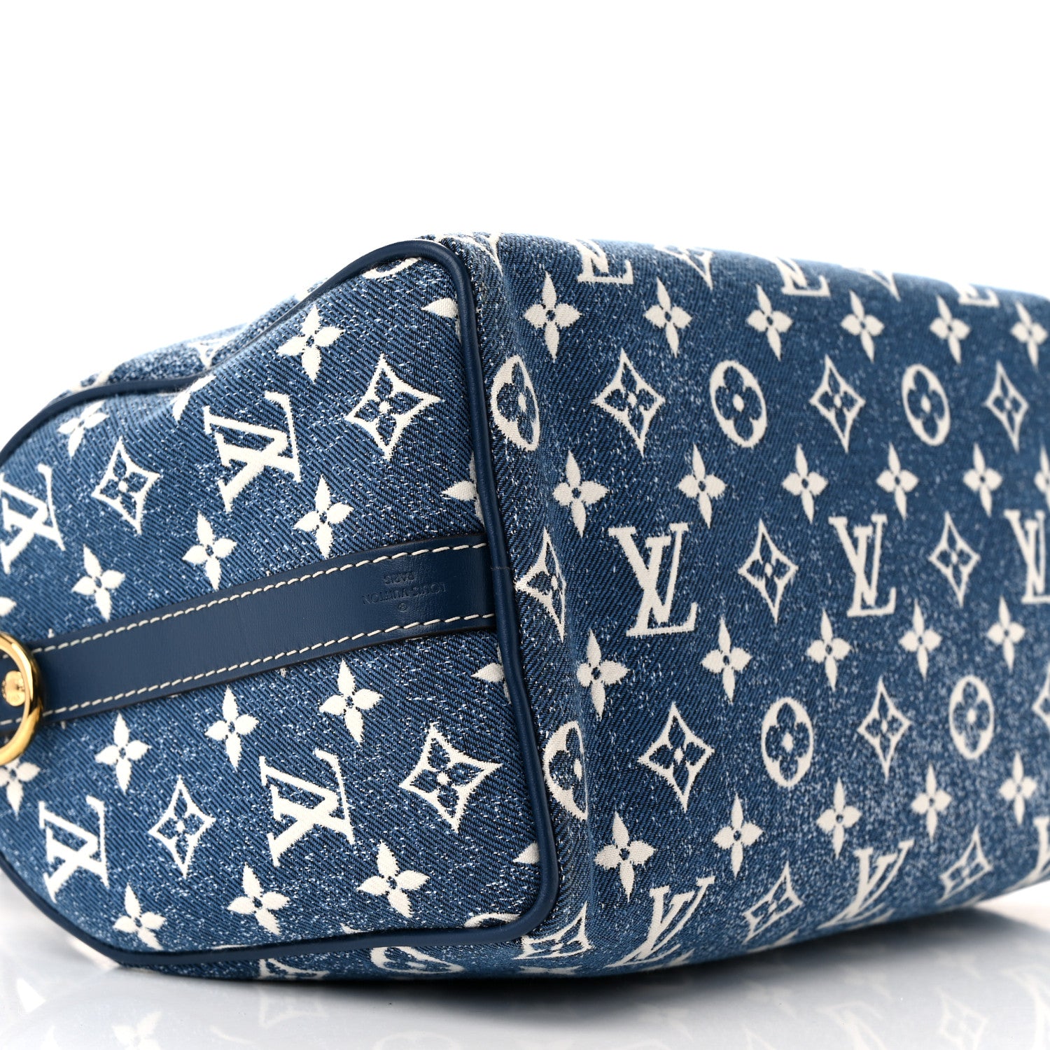 Louis Vuitton Monogram Jacquard Denim Speedy Bandouliere 25 Bleu 8 of 9