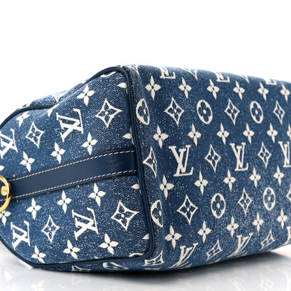 Louis Vuitton Monogram Jacquard Denim Speedy Bandouliere 25 Bleu 8 of 9
