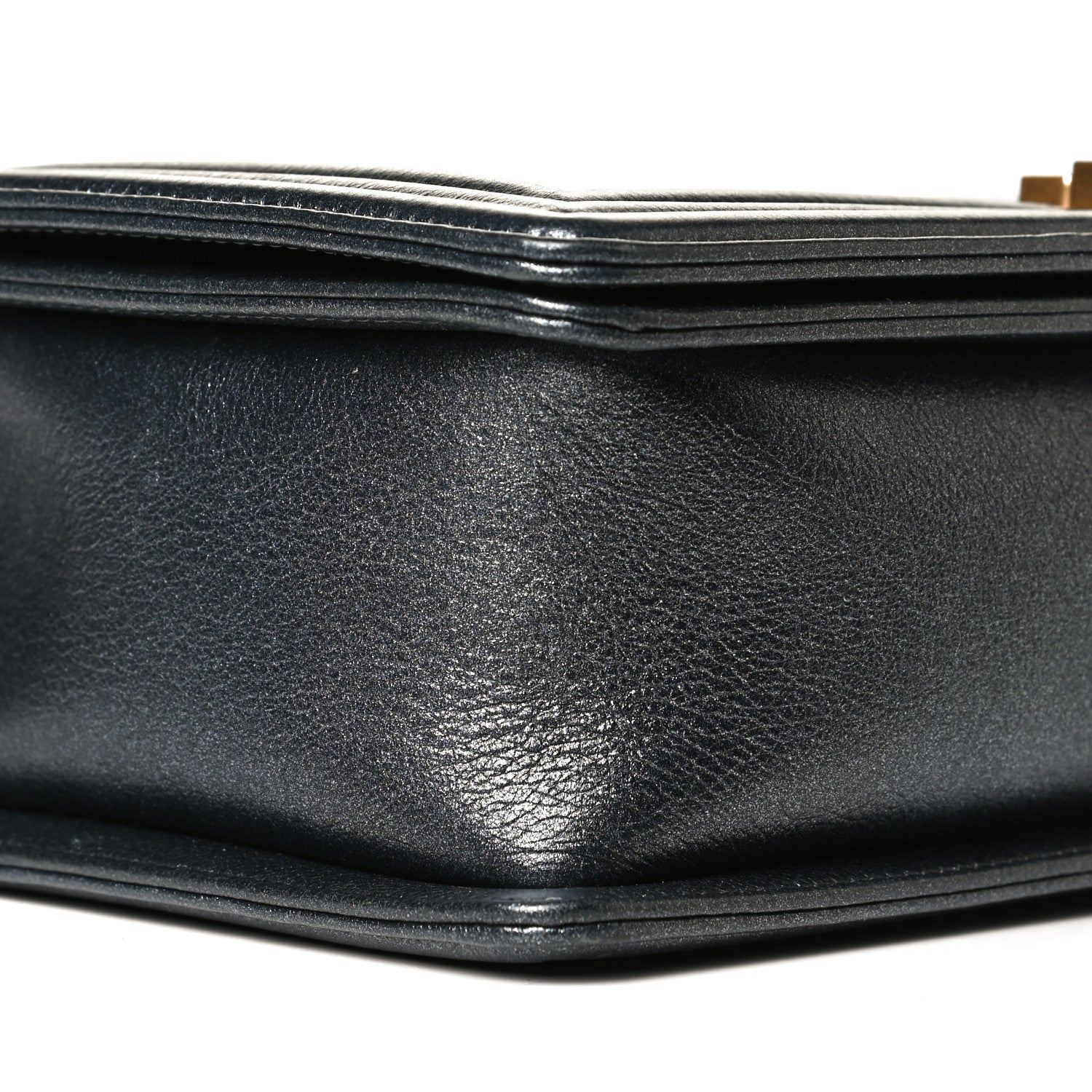 Chanel Metallic Calfskin Quilted New Medium Boy Flap Dark Grey 7 of 10