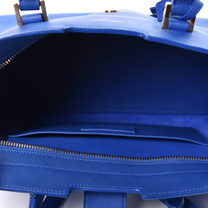 Saint Laurent Calfskin Monogram Baby Cabas Blue Majorelle 4 of 9