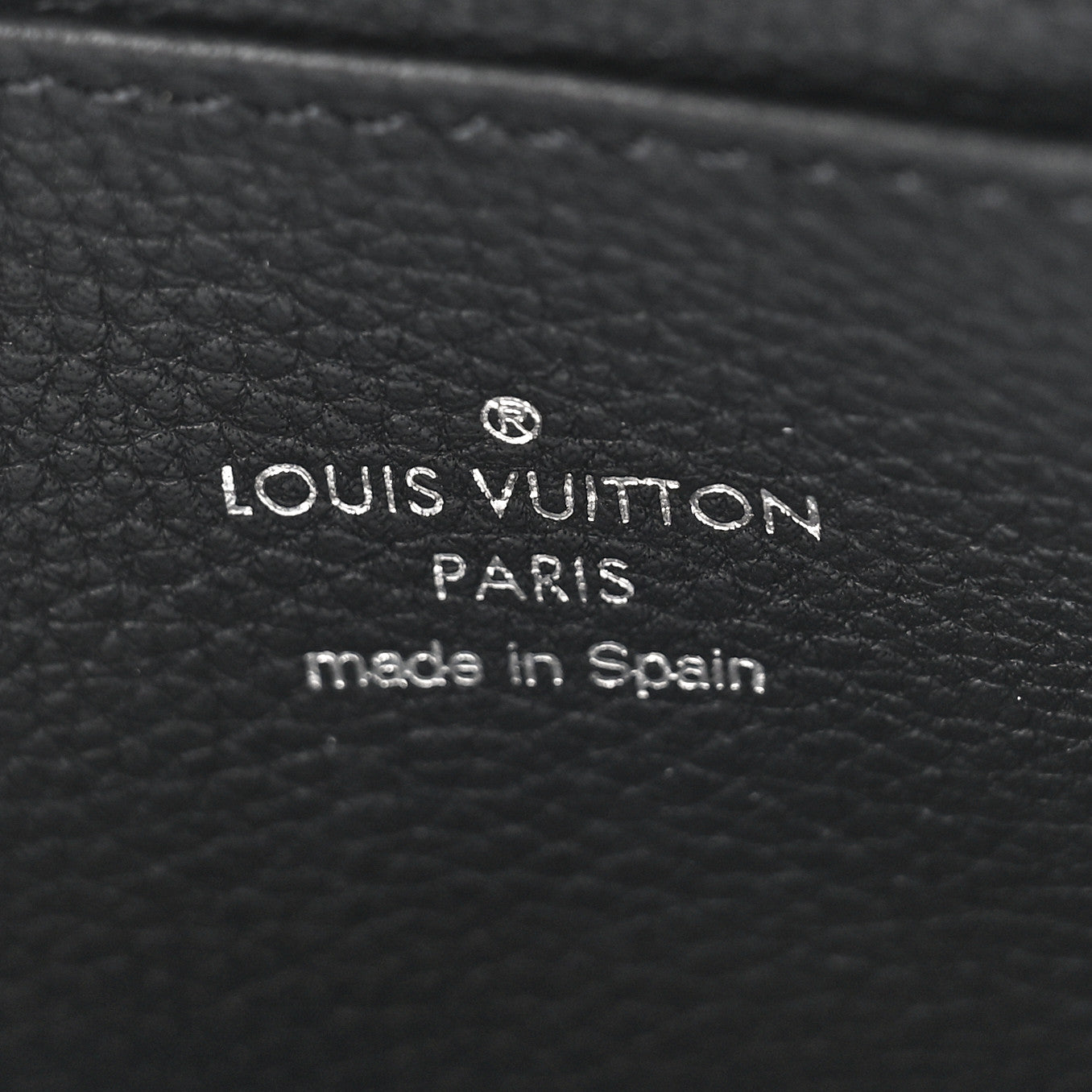 LOUIS VUITTON Calfskin Lockme Zippy Coin Purse Black