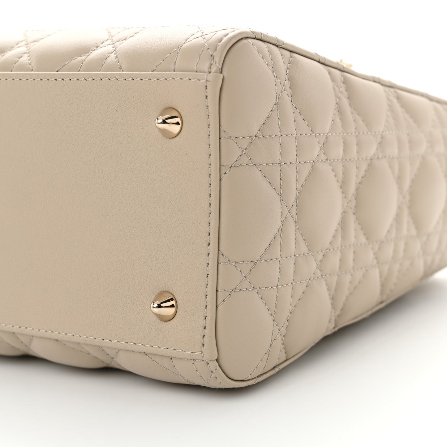 Lambskin Cannage Medium Lady Dior Sand