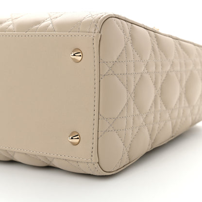 Christian Dior Lambskin Cannage Medium Lady Dior Sand 10 of 10