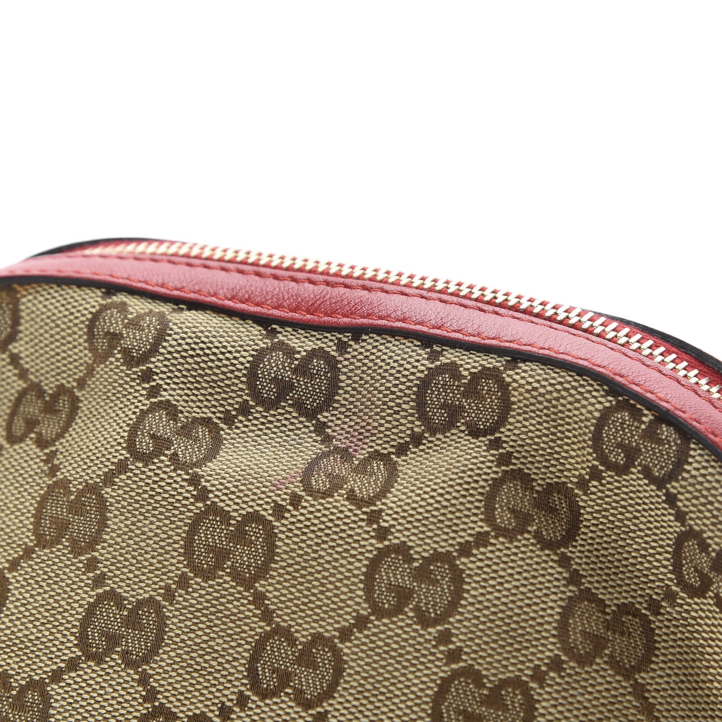 Monogram Cosmetic Case Brown Red