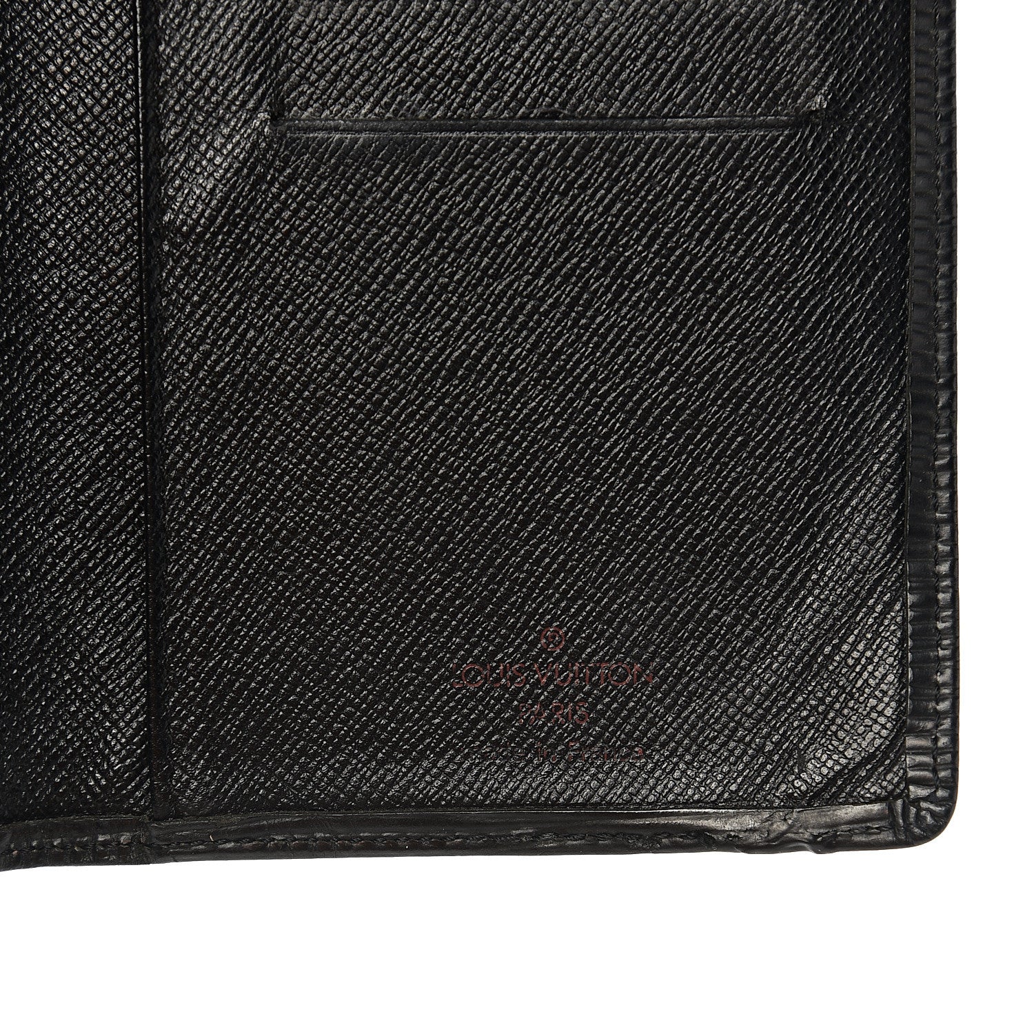 Louis Vuitton Epi Porte Valeurs Checkbook Wallet Black 5 of 7