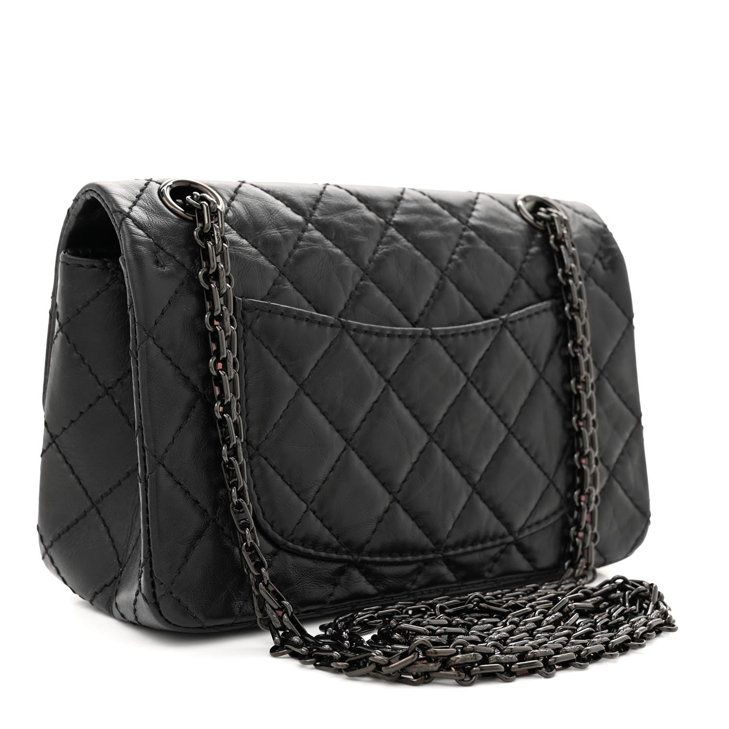 Chanel Aged Calfskin Quilted 2.55 Reissue Mini Flap So Black 3 of 10