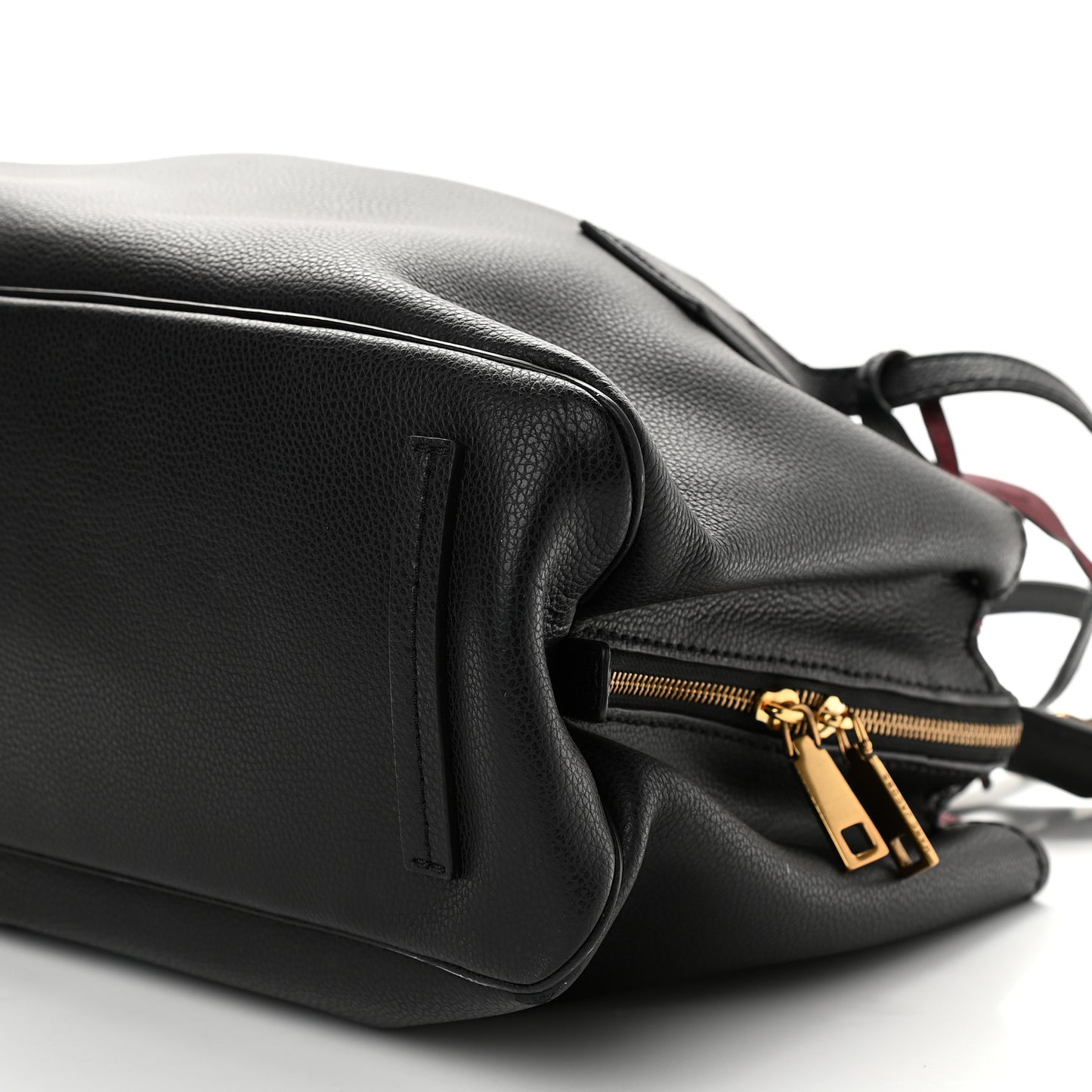 Pebbled Calfskin Editor Shopping Tote Black