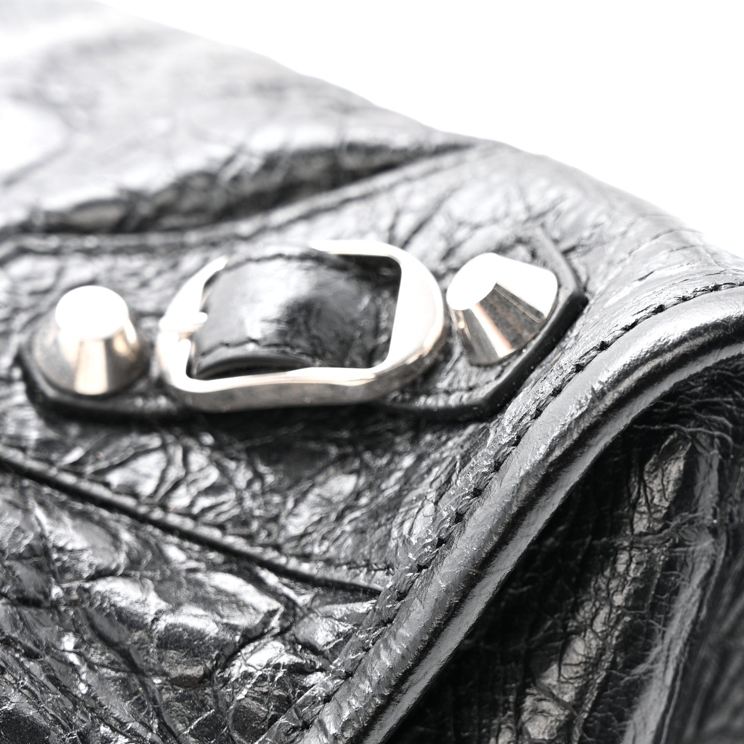 Balenciaga Agneau Arena Silver Hardware Small Le City Black 12 of 14
