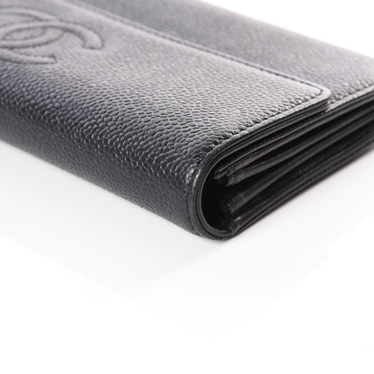 Chanel Caviar Timeless CC Large Gusset Flap Wallet Black 8 of 12