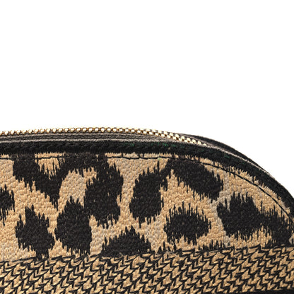Christian Dior Canvas Leopard Print Cosmetic Pouch Beige 8 of 9