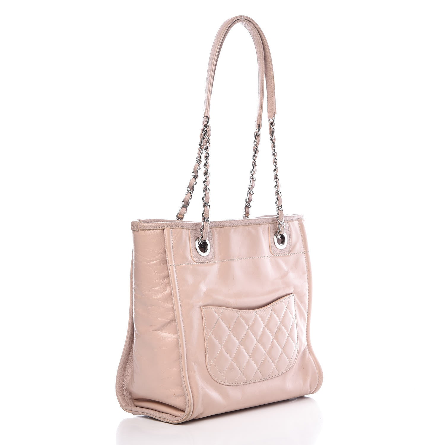 Chanel Glazed Calfskin Mini Deauville Tote Light Pink 3 of 17