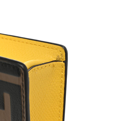 Fendi Vitello Cruise F is Fendi Bi-Color FF 1974 Embossed Envelope Belt Bag Maya Black Sunflower 11 of 12