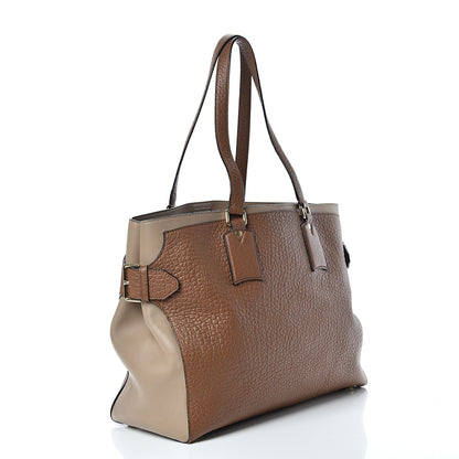 Burberry Heritage Grain Smooth Calfskin Large Clarborough Tote Sepia Brown Honey 2 of 11