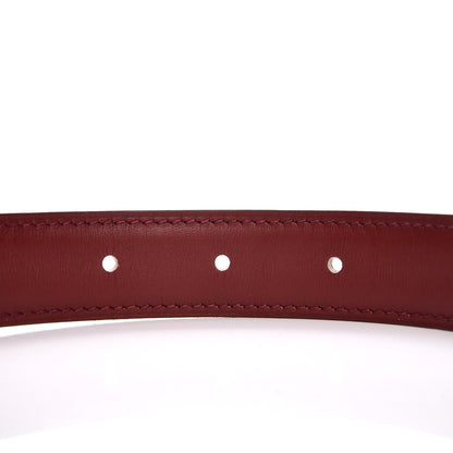 Hermes Box Chamonix 24mm Belt Strap 75 Chocolate Rouge H 5 of 6