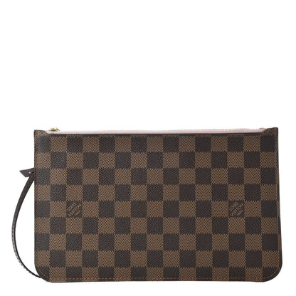 Louis Vuitton Damier Ebene Neverfull MM GM Pochette Rose Ballerine 1 of 9