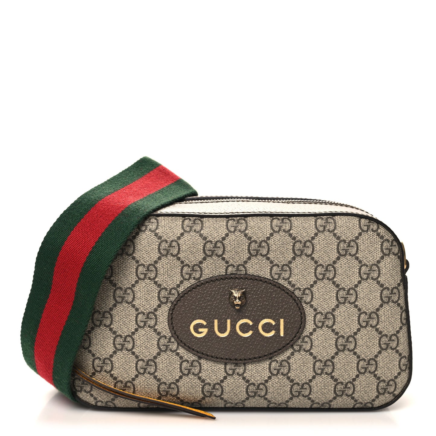 GG Supreme Monogram Web Neo Vintage Shoulder Bag Beige New Acero Crop