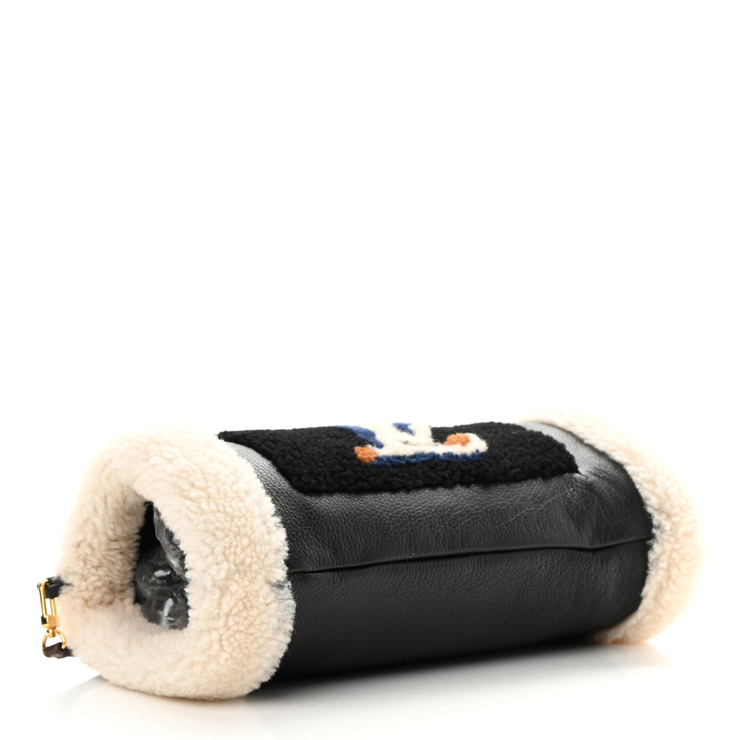 Calfskin Monogram Teddy Muffle Black