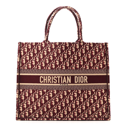 Christian Dior Oblique Large Book Tote Burgundy Multicolor 1 of 13