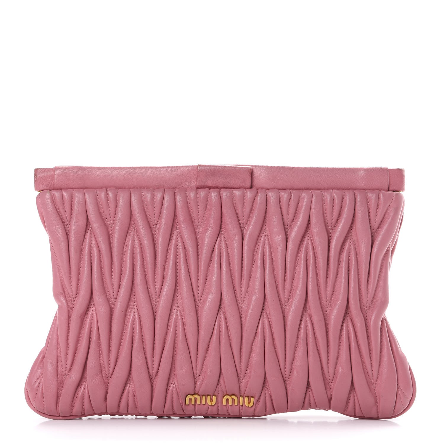 Miu Miu Nappa Matelasse Clutch 1 of 12