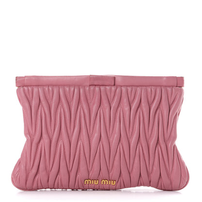 Miu Miu Nappa Matelasse Clutch 1 of 12