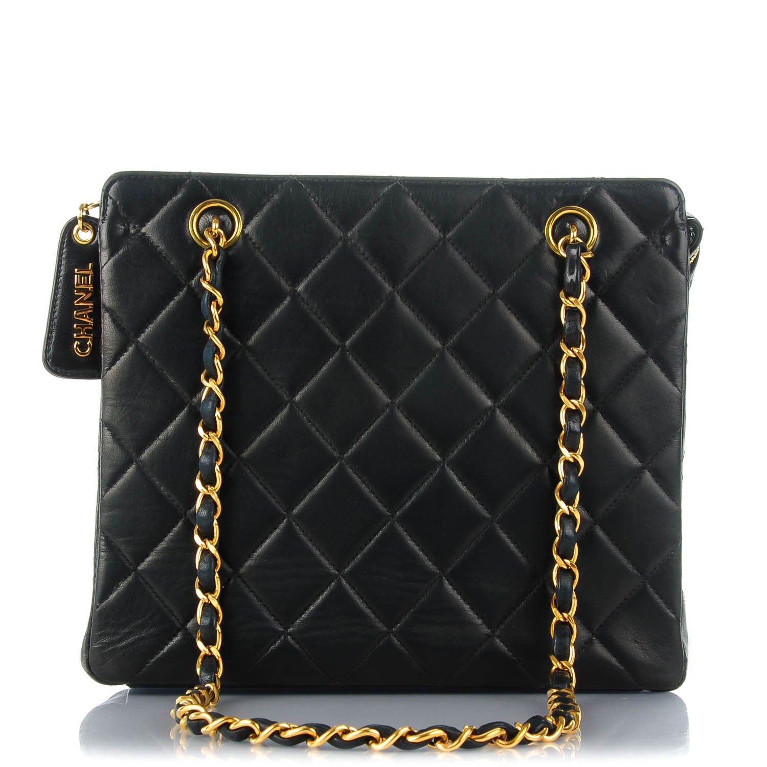 Chanel Lambskin Quilted Shoulder Bag Black 1 of 8