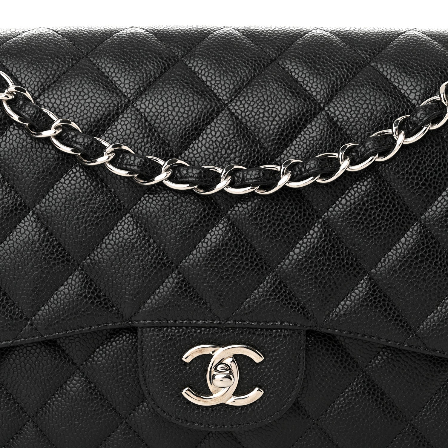 Chanel Caviar Quilted Jumbo Double Flap Black 8 of 13
