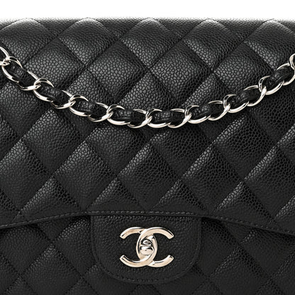 Chanel Caviar Quilted Jumbo Double Flap Black 8 of 13