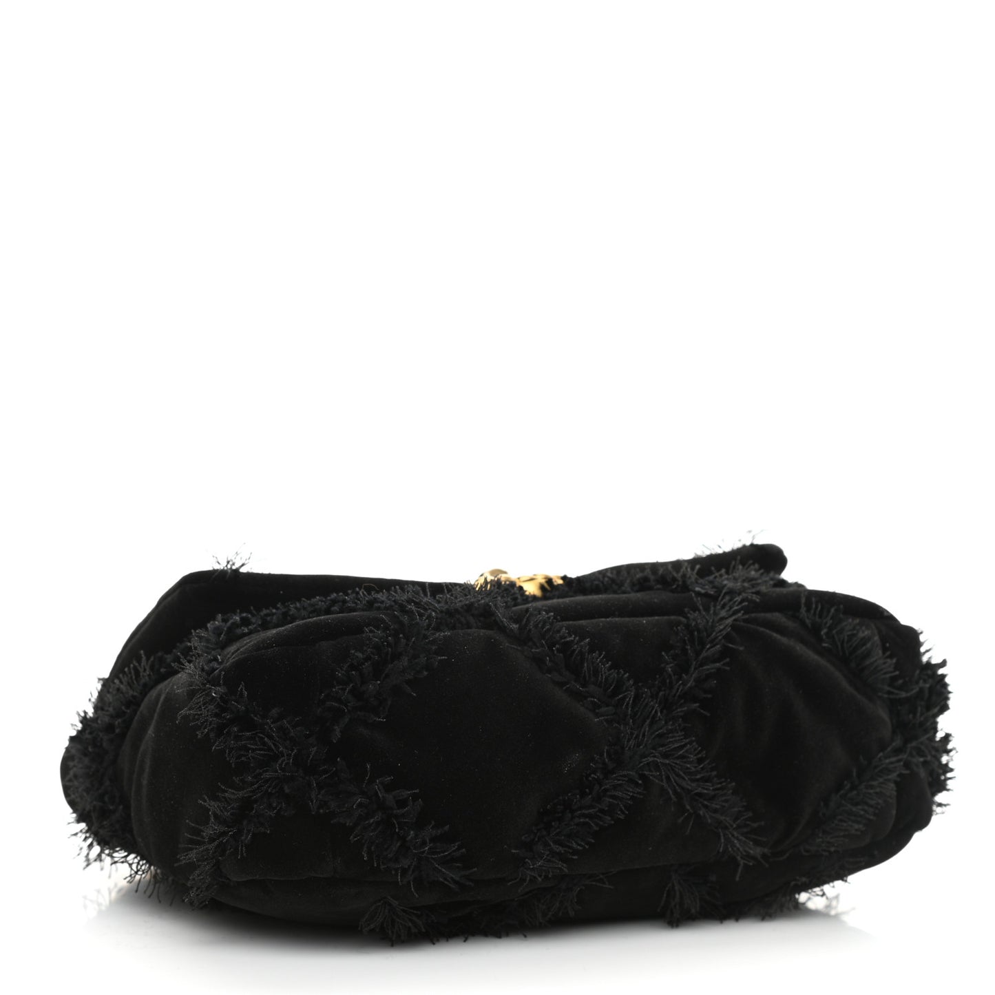 Cotton Canvas Quilted Medium Chanel 19 Flap Black