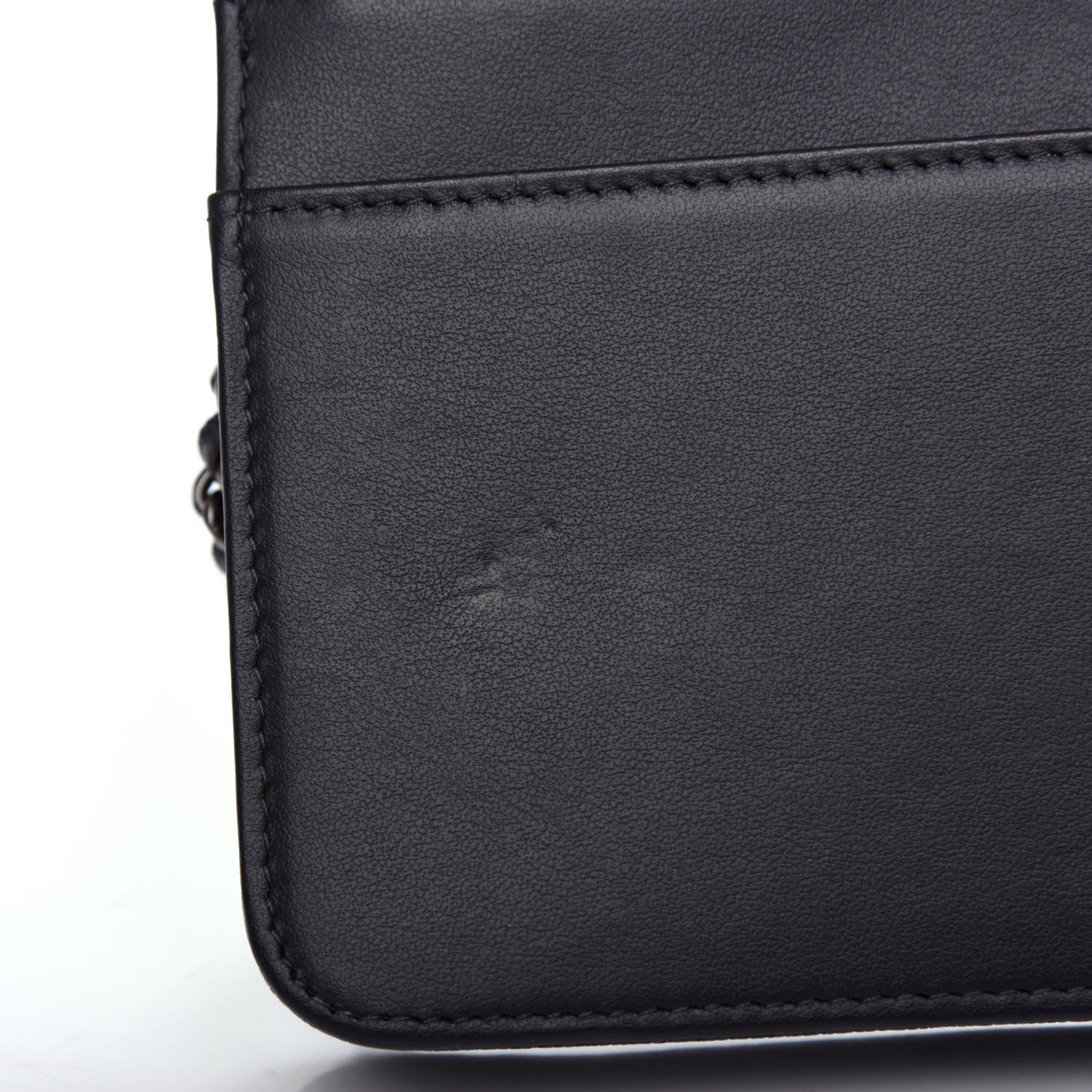 Chanel Caviar Quilted Boy Wallet On Chain WOC Charcoal 11 of 11
