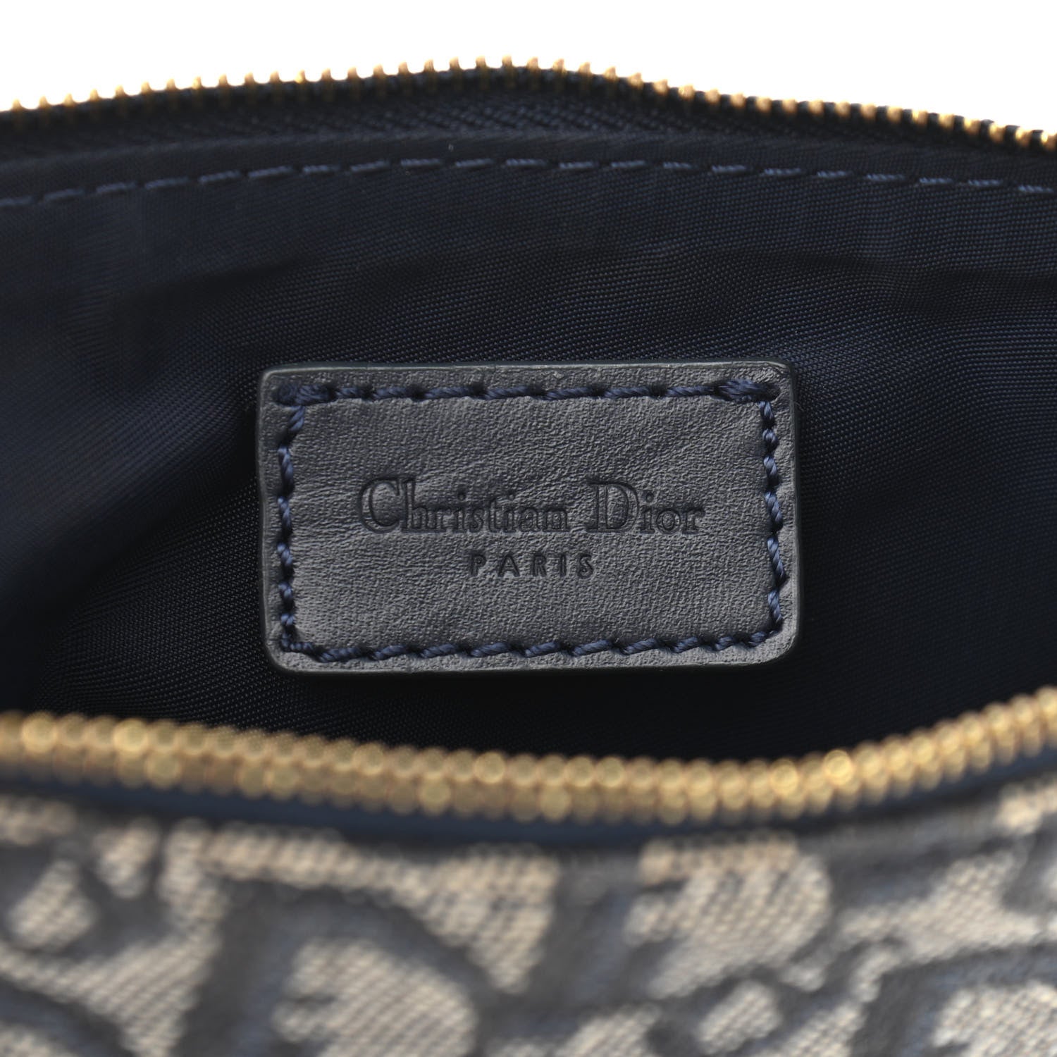 Christian Dior Monogram Mini Saddle Pochette Navy 13 of 14